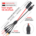 4 in 1 Solar Connector to XT60/DC5521/DC7909 Solar Panel Extension Cable Splitter 12AWG Power Cord Energy Storage Charging Cable