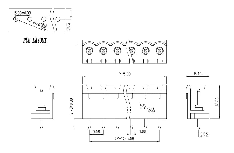 100pcs/50pairs 5.08mm Plugin Female Plug Receptacles Right Angle Straight Male Wafer 2EDGK 2EDGR/2EDGV PCB Wire Terminal Block