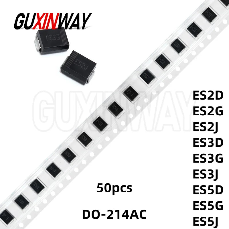 50pcs SMB DO-214AC Super Fast Recovery Rectifier Diode ES2D ES2G ES2J ES3D ES3G ES3J ES5D ES5G ES5J