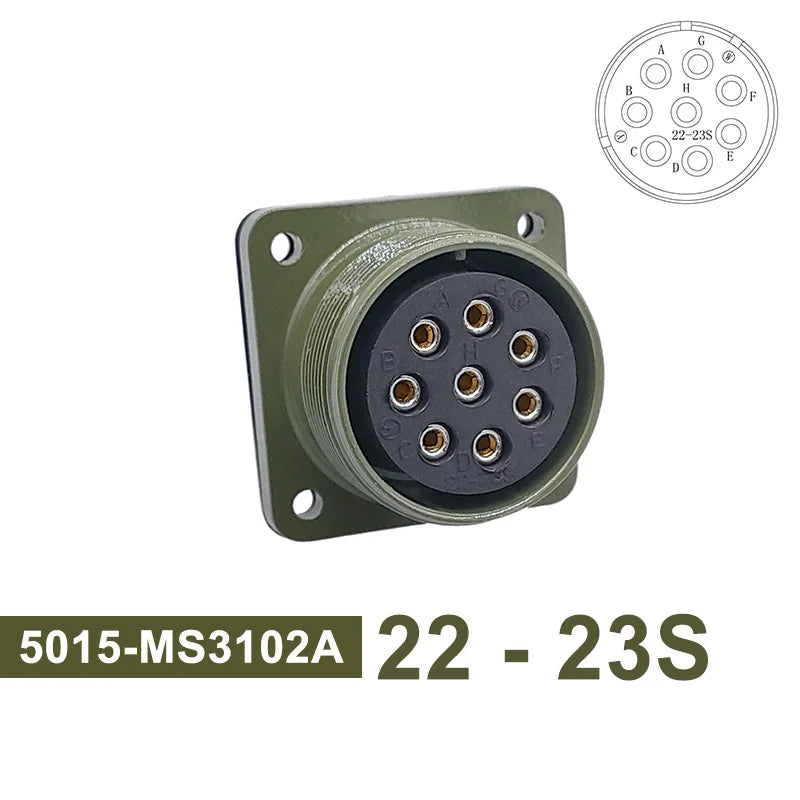 MS3102 MS3106 MS3108 Military Specification Connector 5015 MIL STD 8pin 19pin Plug&Socket 22-14 22-23 MIL-C Circular Connectors
