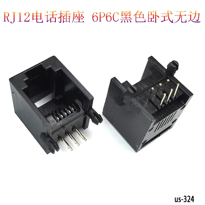 10PCS Telephone Socket Connector RJ11 RJ12 RJ45 Telephone Wifi Female Socket 2pin 4pin 6pin 8pin 4P4C 6P6C 6P4C 8P8C RJ45 Jack