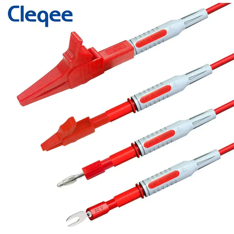 Cleqee P1600 series High Quality Multimeter Test Lead Kit BNC-Test Cable Test Probe IC Test Hook Automotive Repair Tool Set