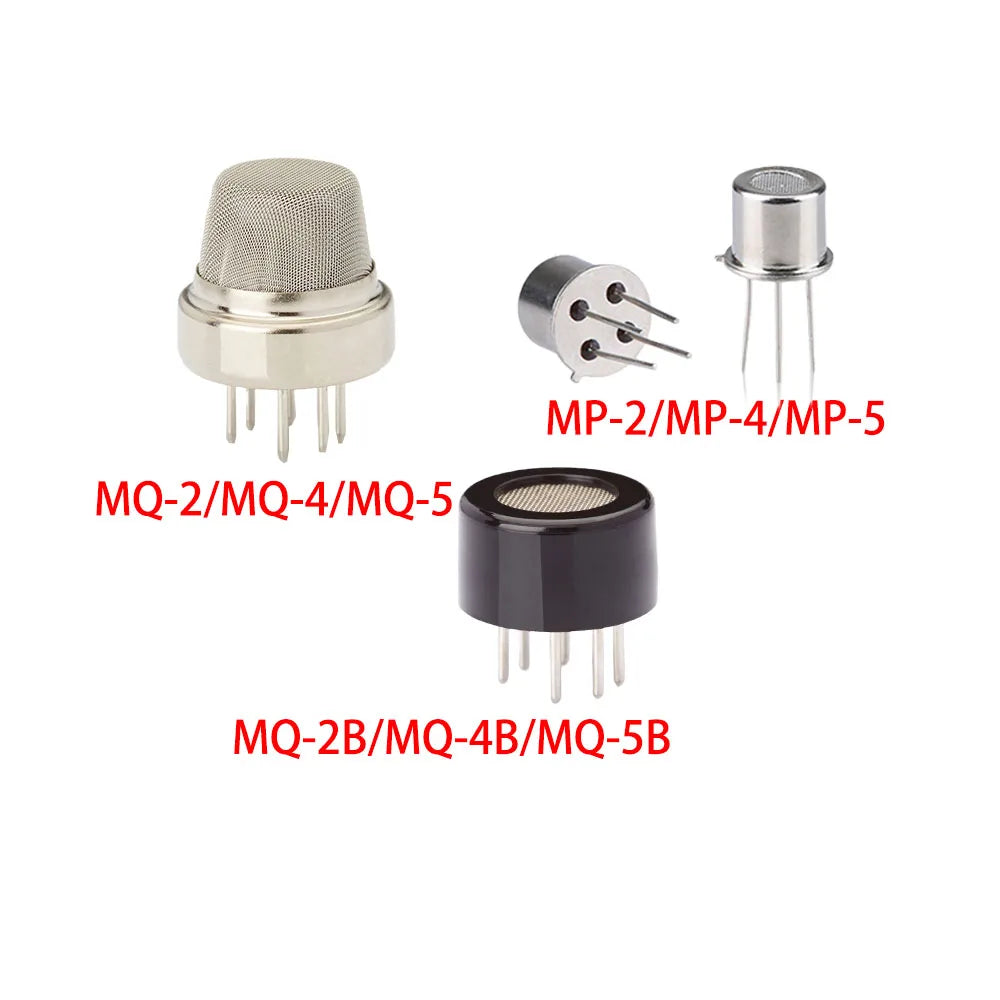10pcs Winsen MQ-2/MQ-2B/MQ-4/MQ-4B/MQ-5/MQ-5B/MQ-8/MQ-8B/MP-2/MP-4/MP-5 CH4 Sensor for Gas Detection