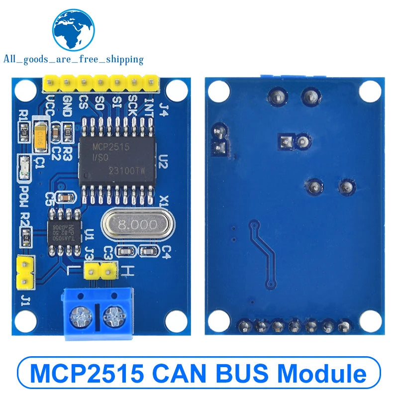 1/5PCS MCP2515 CAN Bus Driver Module Board TJA1050 Receiver SPI For 51 MCU ARM Controller Interface Module For Arduino DIY Kit