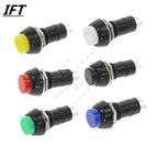 6PCS PBS-11A PBS-11B 12mm self-locking / Self-reset Plastic Push Button Switch Latching Momentary Switchs 3A 250V AC 2PIN 6Color