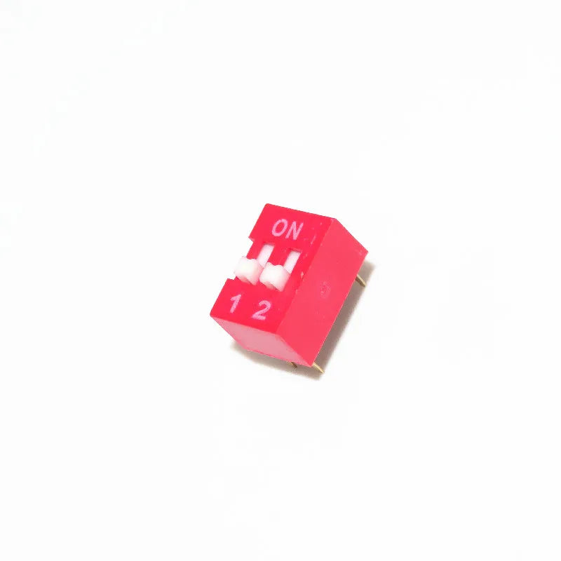 10PCS Slide Type Switch Module 1 2 3 4 5 6 7 8 9 10 12 Bit 2.54mm Position Way DIP Red Pitch Toggle Switch Red Snap Switch