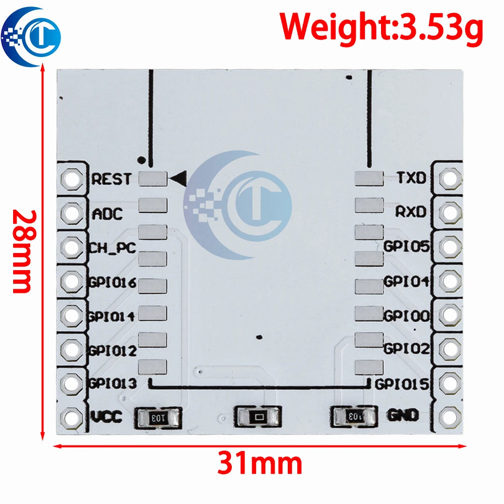 ESP8266 serial WIFI module adapter plate Applies to ESP-07 ESP-08 ESP-12E