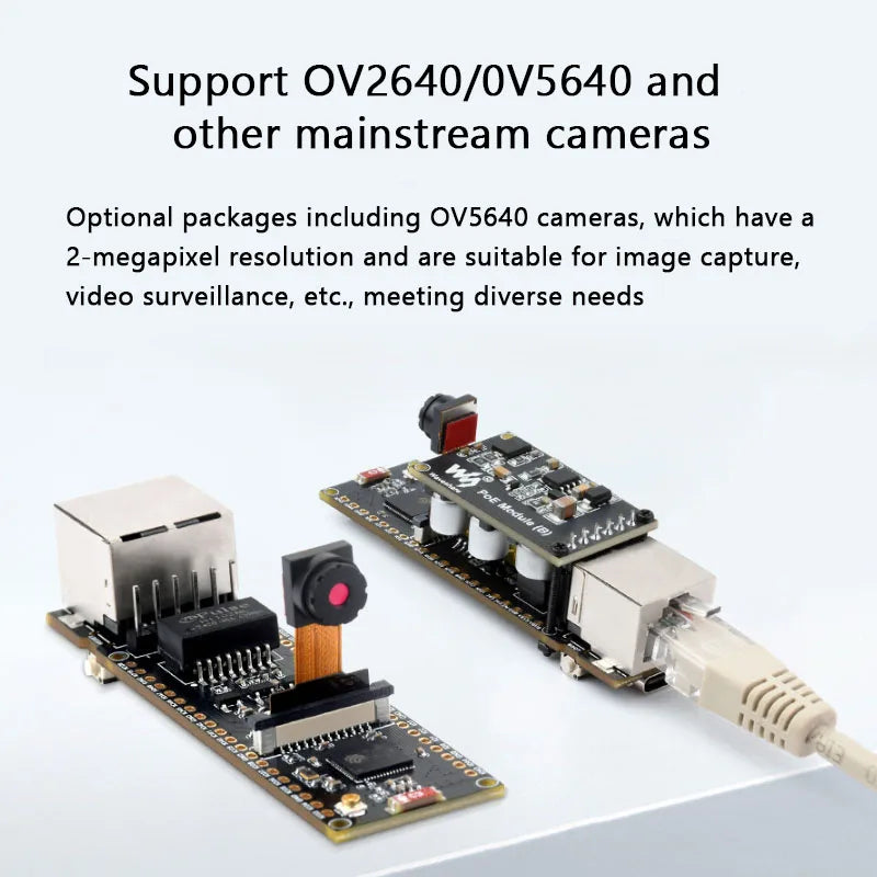 ESP32-S3-ETH /ESP32-S3-POE-ETH Ethernet Development Board ESP32 S3 ETH10/100Mbps PoE module OV5640 CAM built-in Type-C interface