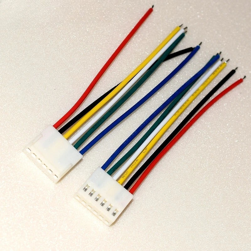 10pcs KF2510 10cm 20cm 30cm 2p 3p 4p 5p 6PIN Single Side Plug Connector 2.54mm 0.1" Pitch  26AWG Electronic Wire Harness