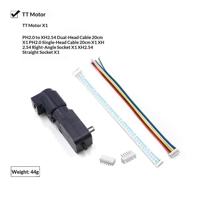 High Quality TT Motor DC Gear Motor Metal Output Shaft High Precision Encoder with Protective Shell