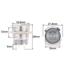 19mm Metal Push Button Switches 4Pins Short Terminals Button Latching Lock/ Self-reset 6V12V24v220V Red Green LED Light for PC