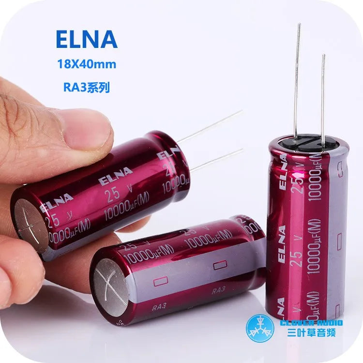 2024 ELNA RA3 Series 25V10000UF 18X40MM Audio Electrolytic Capacitor 10000UF25V 10000UF25V 18*40mm 100% New and Original