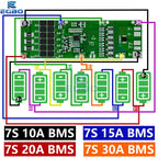 1~5PCS BMS 7S 24V 10A 15A 20A 30A Li-ion 18650 Battery Charge Board With Balance Function Short Circuit / Temperature Protection