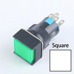 5V 12V 24V 220V 16mm Plastic Momentary LED Illuminuted Maintained Self-locking Push Button Switches Latching Push Button Reset