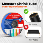 A Roll Blue 3:1 Ratio Heat Shrink Tubing Φ1.6mm to Φ32m Dual Wall Adhesive Lined Shrinkable Wire Wrap Tube Waterproof Sleeves
