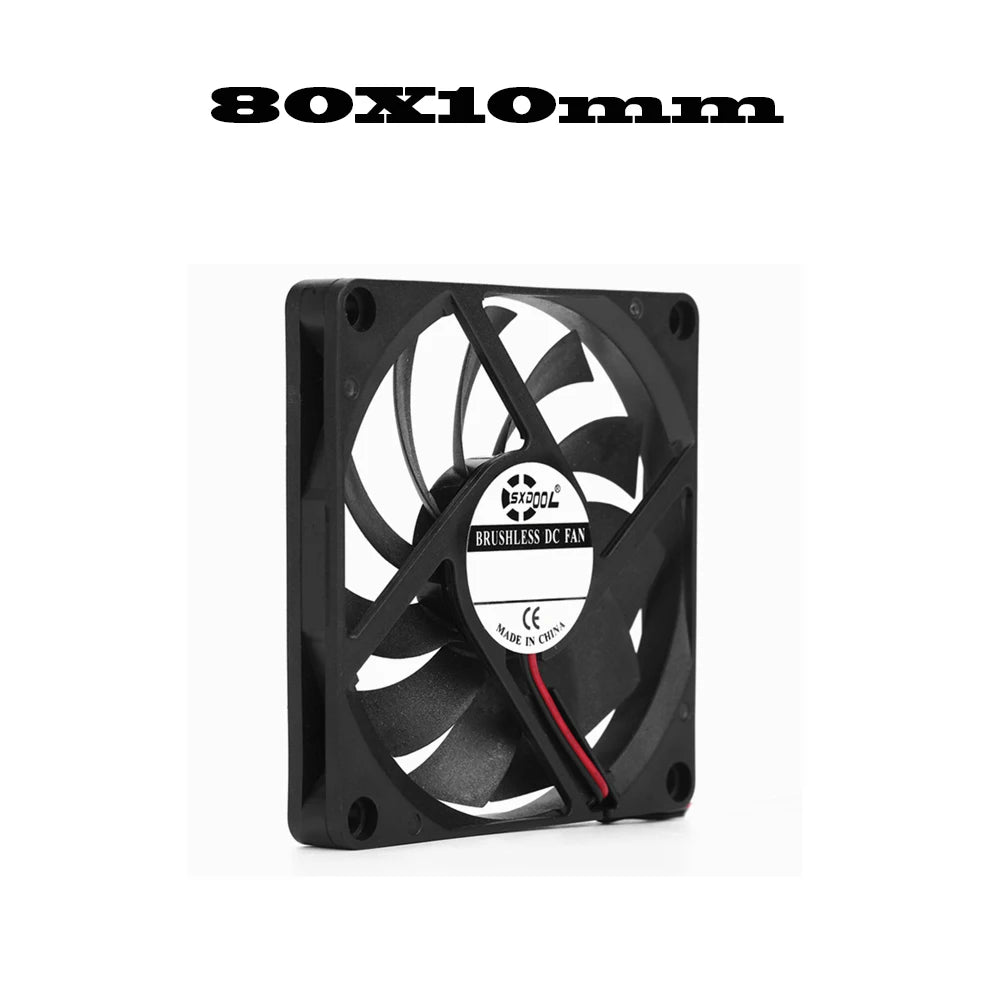 40mm 50mm 60mm 70mm 80mm 92mm 120mm DC 5V 12V 24V Axial Cooling Brushless Motor Case Quiet Fan 2PIN Sleeve Bearing