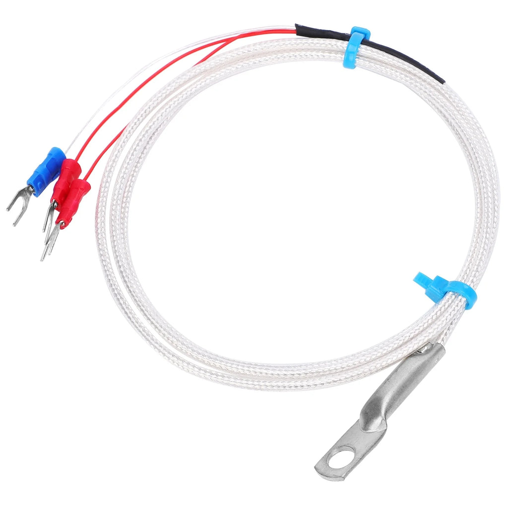 Temperature Sensor Probe PT100 Thermistor Temperature Measuring Probe Round Hole Patch Type5m