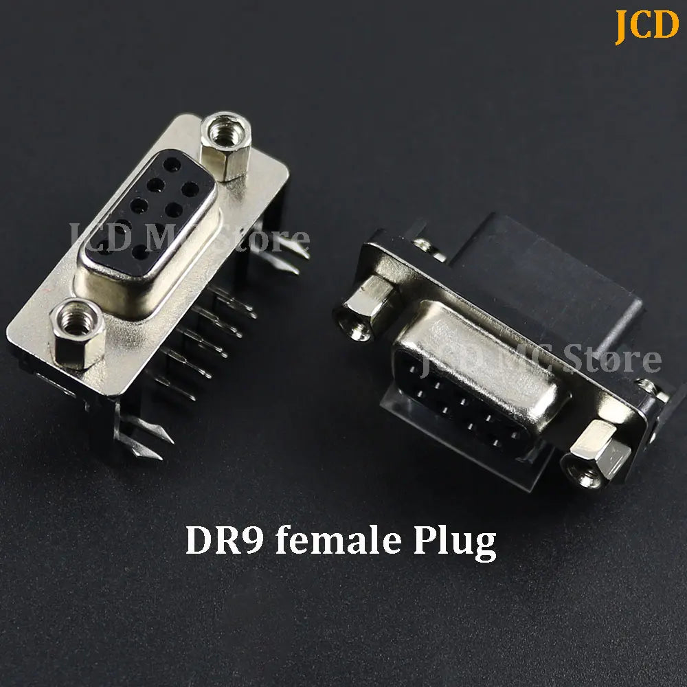 1/5/10Pcs DR9 DR15 Hole/Pin Female/Male Right Angle Welded D-Sub Connector RS232 Serial Port Adapter DB9 9/15 Pin