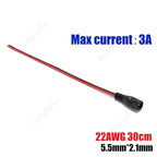 1-100pcs DC Power Pigtail Cable 5.5 2.1mm Female Male Plug 5V 12V Jack Connector Wire For CCTV Camera LED Strip Power Adapter
