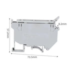 5PCS UK5-HESI Electrical Fuse Holders for DIN Rail - Screw Terminal with Disconnect Lever, Compatible with 5x25mm Fuses