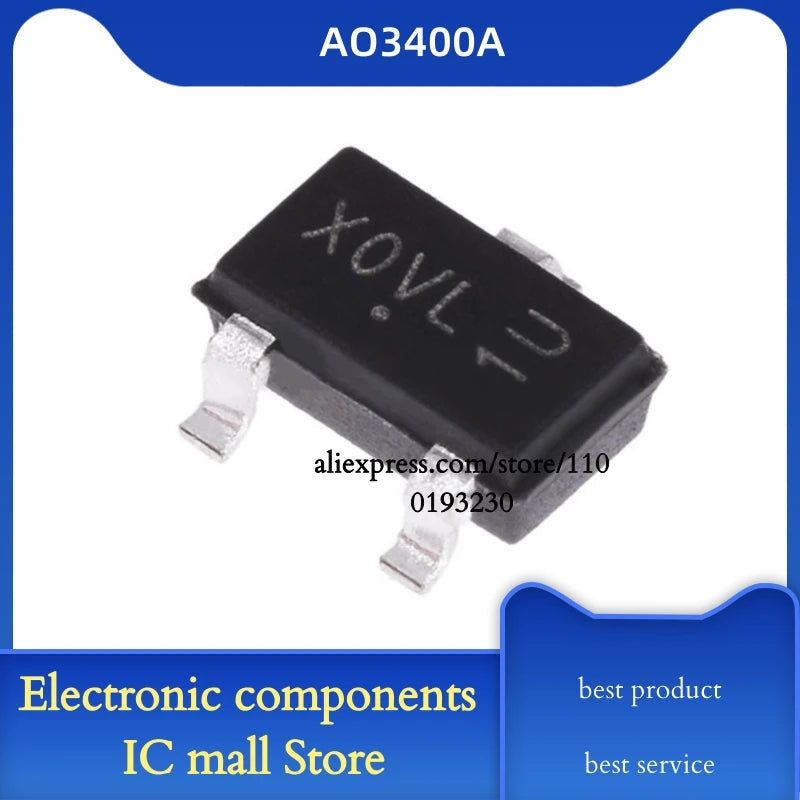 50PCS/LOT   AO3400A X0 AO3401A X1 AO3407A X7 MOSFET N-CH P-CH 30V 5.7A 4.3A 4A SOT-23-3 In Stock