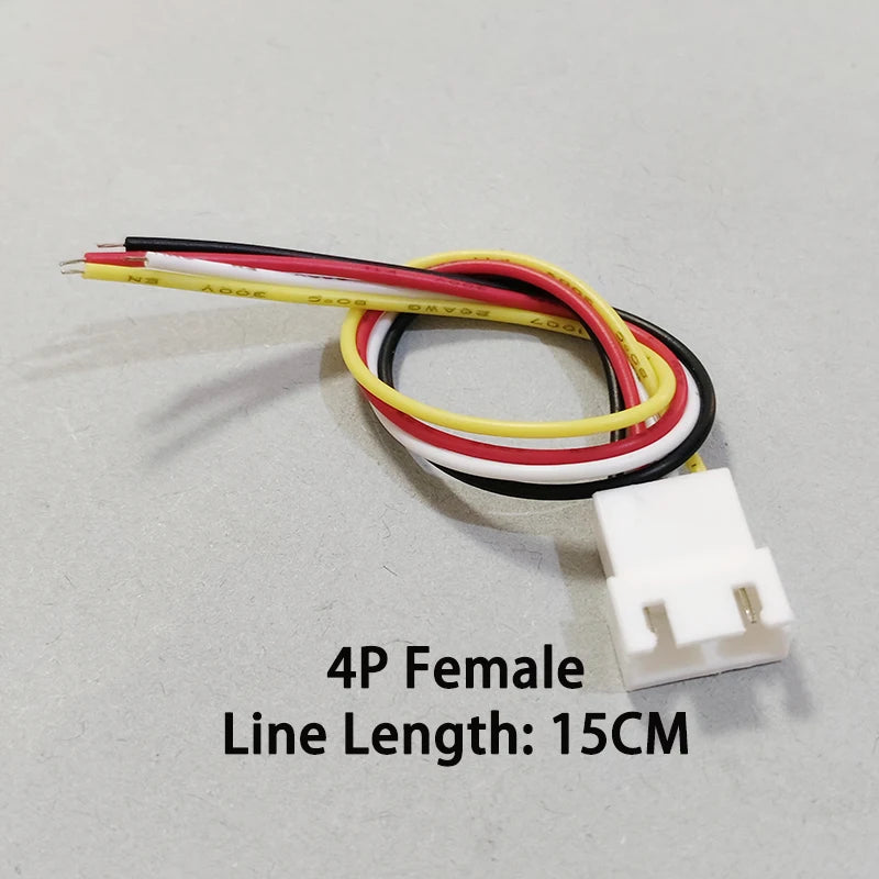 10PCS XH2.54mm 2P 3P 4P 5P 6P Male Female Plug Connector 2.54mm Pitch With 15cm Wire Cable Battery Charging Cable