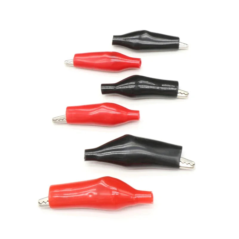 28 35 45mm Metal Alligator Clip G98 Crocodile Electrical Clamps Testing Probe Meter Black Red with Plastic Boot Car Auto Battery
