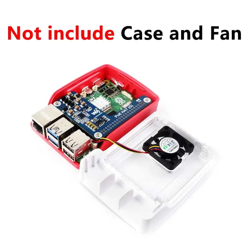 Raspberry Pi5 PoE MINI HAT G Power over RJ45 Ethernet 802.3af/at Moudle for Pi 5