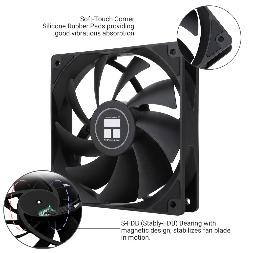 Thermalright 120mm Case Fan TL-C12C EXTREM/C12CW-S/C12C-S/C12CW/C12C CPU Cooling Fan ARGB 120mm High Performance Fan