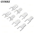 100PCS/lot  4.8mm 6.3mm PCB Spade Terminal Connector Cold Press Tab Solder Lug Male Crimp Terminal Plate for Circuit Board
