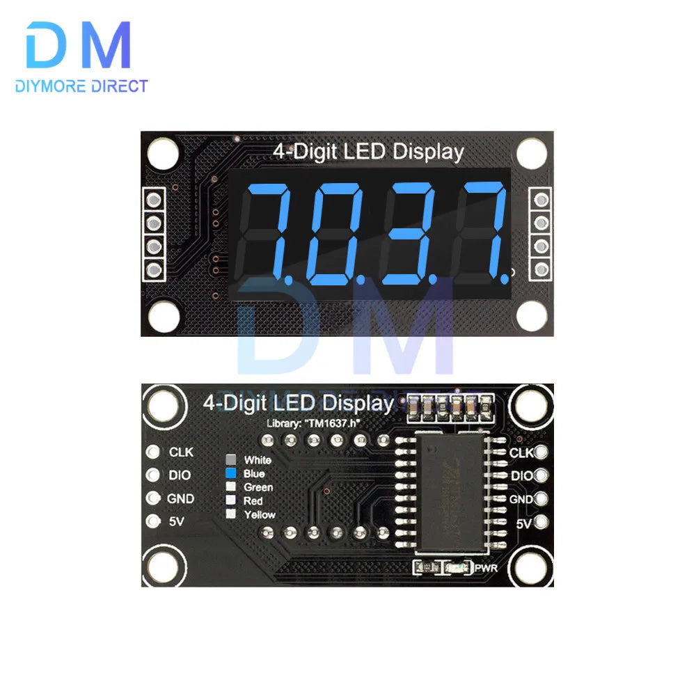 TM1637 LED Display Module For Arduino 0.36 Inch 7 Segment 4 Bits Clock RED Anode Digital Tube Four Serial Driver Board Pack