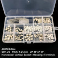 440pcs GH1.25 2p 3p 4p 5p 1.25mm Pitch Terminal Kit / Housing / SMD Pin Header Connector Wire Adaptor GH Kits
