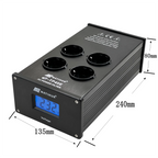 MATIHUR e-TP40E Audio Noise AC Power Filter Power Conditioner Power Purifier Surge Protection with EU Outlets Power Strip