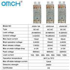 OMCH DIN Rail Solid State Relay SSR With Heatsink 10A 25A 40A 60A 80A 100A 120A DC-AC DC-DC AC-AC Single Phase Control