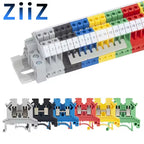 10Pcs UK 2.5 Terminal Block UK2.5B Screw Connection Connect Strip 2.5B 2.5mm² Cable Electrical Din Rail Wire Connector ZiiZ