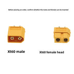 XT60 Parallel Battery Connector 3-Way 12AWG Silicone Wire Male/Female Dual Extension Y Splitter 100mm for Battery Charger Motor