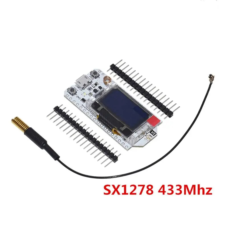 L63A SX1276 SX1278 LoRa 868MHz/915MHz 0.96 Inch Blue OLED Display Bluetooth WIFI Kit 32 Development Board
