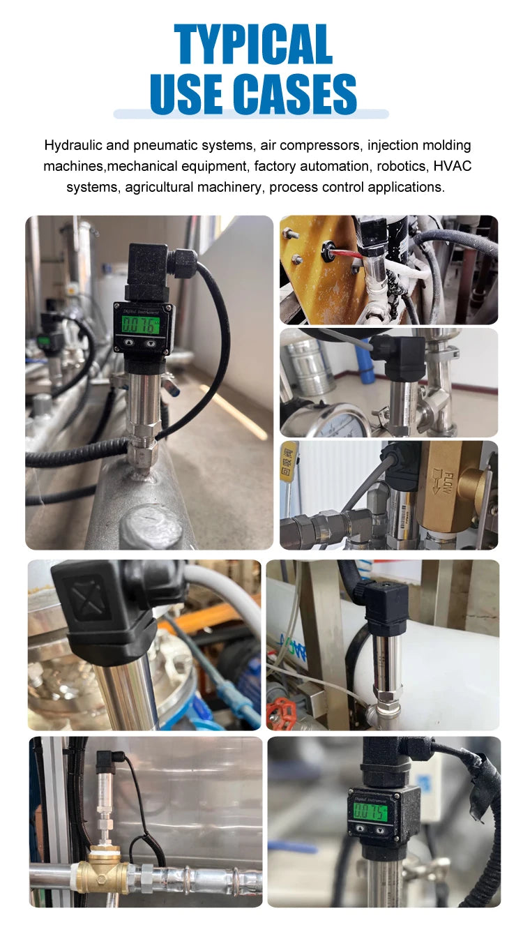 DWEL GPE410 Hydraulic Liquid RS485 4-20mA I2C 0-10V Water Gas Vacuum Open-through Pressure Transmitter WIKA DANFOSS Replacement