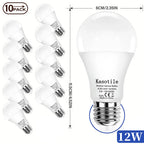 5/10 PACK 9W 12W Motion Sensor LED Bulbs E27 AC 80-265V Auto Dusk ON Dawn OFF Cold Warm Light for Garden Porch Outdoor Lighting