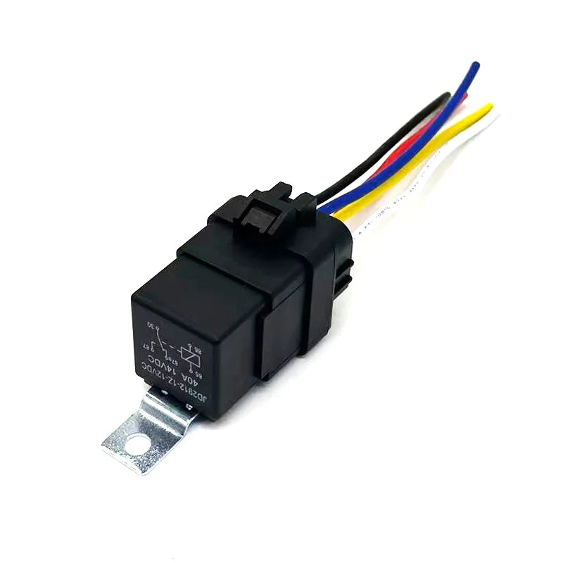 1 Pack Waterproof Relay with Harness Socket 4/5 Pin 12V 24V 40A Automotive Marine Relays for Boats Auto Fan Cars