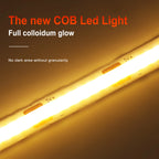 DC5V USB COB Led Strip Light White/Pink/Red/Yellow/Ice Blue/Green 8MM 320LEDs/M Flexible Night Light for Home Decor TV Backlight