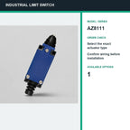 TEZUO AZ8111 IP65 Limit Switch Micro Travel Switch for Industrial Automation