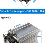 LCTC Radiator With Fan For Three Phase Solid State Relay SSR Heat Sink 100A 120A 3-phase Relay DC 48V Y-150