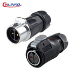 CNLINKO M24 PBT Waterproof Circular Solder Type Connector Female Plug+Male Mating Socket for Industrial Signal & Power Systems