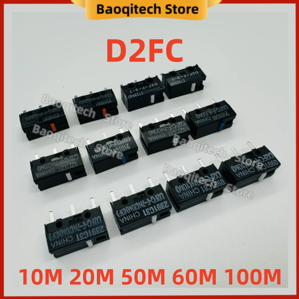 Mouse Micro switch Microswitch D2FC-F-K 60MN suitable for Logitech G304 305 G403 G502 G603 G703 G900 G903 D2FC-F-7N 10M 20M OF