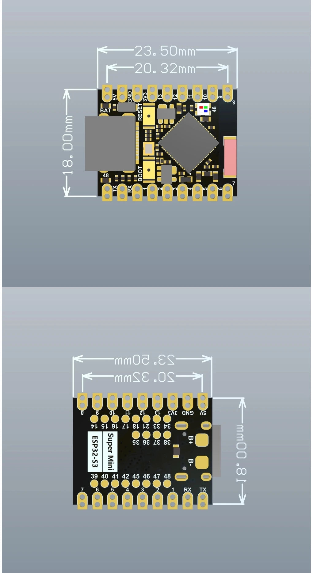 1-10PCS For ESP32-S3 Supermini Dev Board, WiFi BT 5.0 Wireless Module, Ultra-Small Size ESP32-S3FH4R2 for Arduino MicroPython