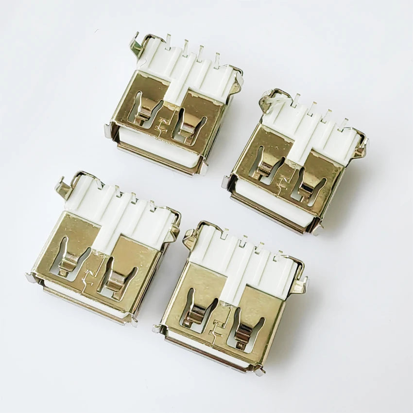 10/30/50PCS USB 2.0 4Pin A Type Female Socket Connector G54 2 Feet 90 Degree Data Transmission Charging