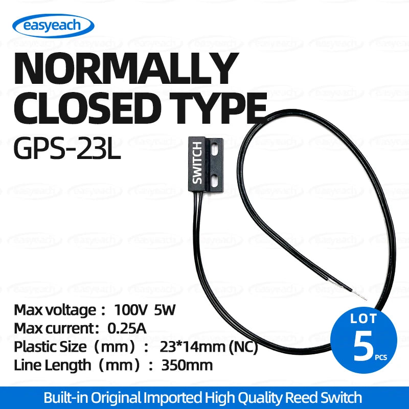 5PCS GPS-23 Reed Magnetic Control Switch Replace PS-3150 Normally Open/Closed23*14MM Proximity Induction sensor NO/NC switching