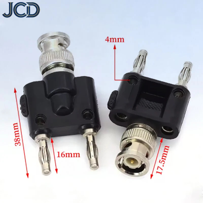1PCS BNC to Banana Adapter BNC To Two Dual 4mm Banana Male Plug & Female Jack RF Coaxial Connector 3Way Splitter Test Converter