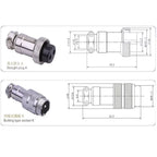 GX12 GX16 GX20 2/3/4/5/6/7/8/9/10 Pin Male Female Butting Wire Cable Circular Aviation Socket Plug Panel Connector Dropshipping